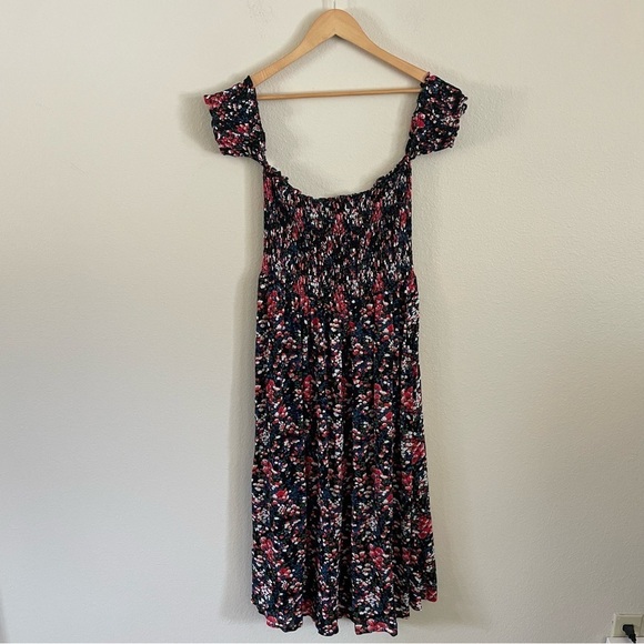NWT Lulu’s View from the Meadow Off the Shoulder Midi Dress Black Floral Size XL - Picture 11 of 11